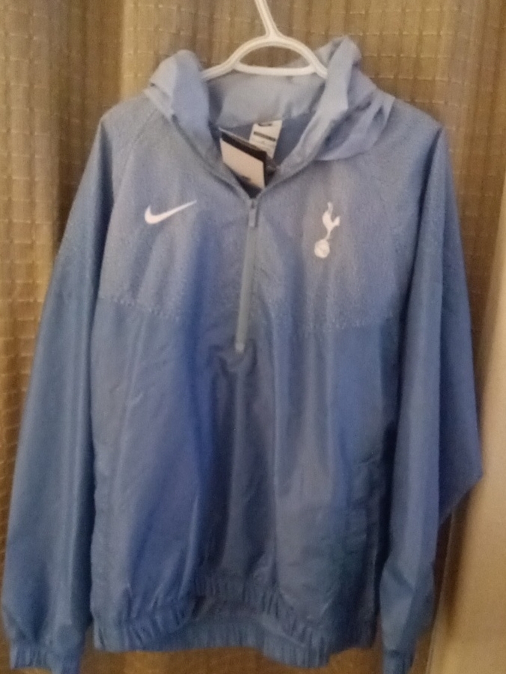 Nike Light Blue Half-Zip Hooded Windbreaker Hoodie Jacket